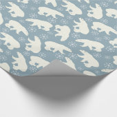 Winter Polar-Beren naadloos patroon + uw ideeën Cadeaupapier (Hoek)
