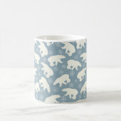 Winter Polar-Beren naadloos patroon + uw ideeën Koffiemok (Center)