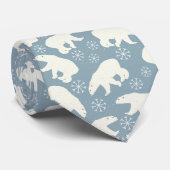 Winter Polar-Beren naadloos patroon + uw ideeën Stropdas (Opgerold)