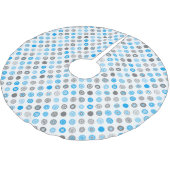 Winter Polka Dot Tree Skirt Kerstboom Rok (Gekanteld)
