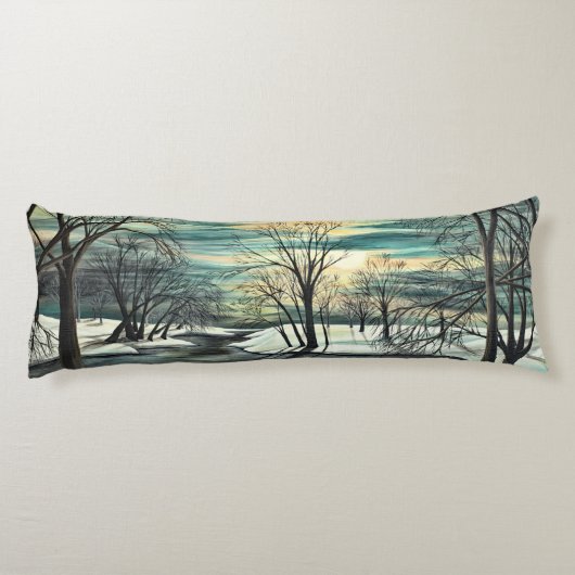 Winter Pond Body Pillow Lichaamskussen (Achterkant)