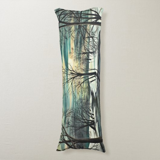 Winter Pond Body Pillow Lichaamskussen (Voorkant Verticaal)
