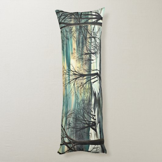 Winter Pond Body Pillow Lichaamskussen (Achterkant (Verticaal))