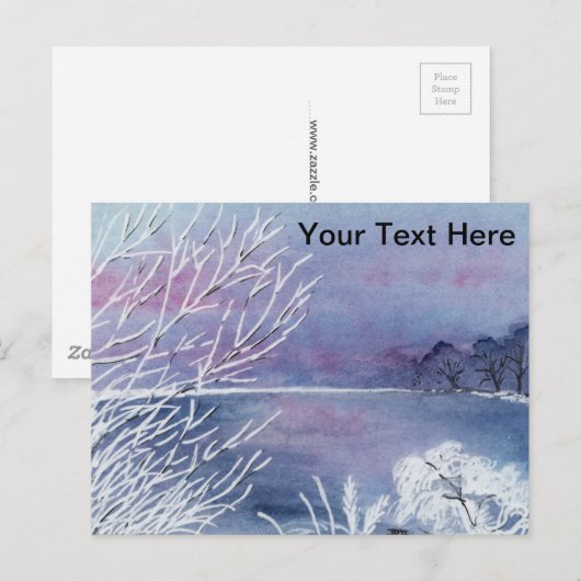 Winter Pond Briefkaart (Voorkant / Achterkant)