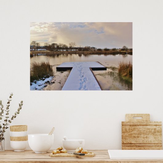 Winter Pond Poster (Keuken)