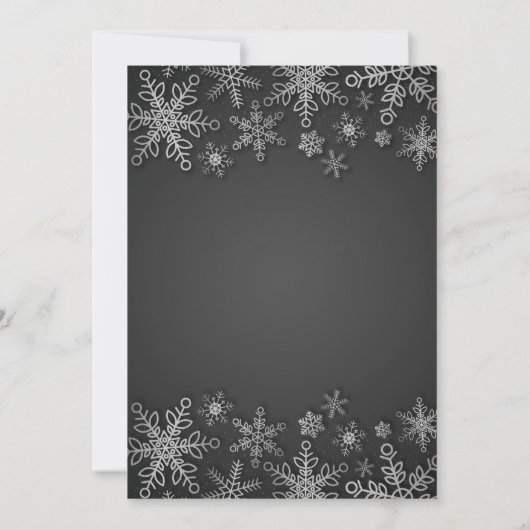 Winter Pool Party Birthday Invitation Kaart (Achterkant)