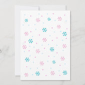 Winter Pool Party Invitation / Girl Penguin Invite Kaart (Achterkant)