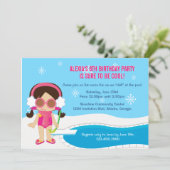 Winter Pool Party Invite Kaart (Staand voorkant)