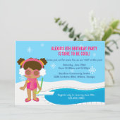 Winter Pool Party Invite Kaart (Staand voorkant)