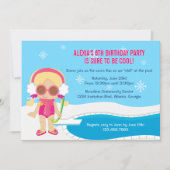 Winter Pool Party Invite Kaart (Voorkant)