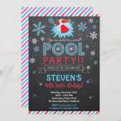 Winter Pool Uitnodiging / Winter Pool Uitnodiging (Voorkant / Achterkant)