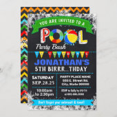 Winter Pool verjaardagsfeestje bash Kaart (Voorkant / Achterkant)