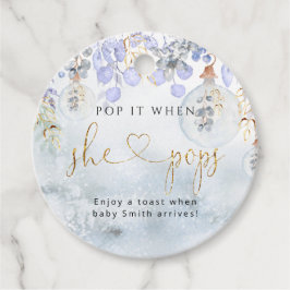Winter Pop als ze baby shower Favor Tags pop Bedankjes Labels
