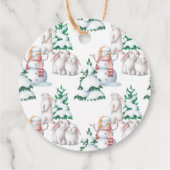 Winter Pop als ze baby shower pop Bedankjes Labels (Achterkant)