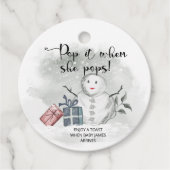 Winter Pop als ze baby shower pop Bedankjes Labels (Voorkant)