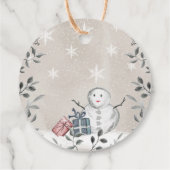 Winter Pop als ze baby shower pop Bedankjes Labels (Achterkant)