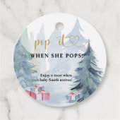 Winter Pop als ze baby shower pop Bedankjes Labels (Voorkant)