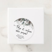 Winter Pop als ze baby shower pop Bedankjes Labels (In situ)