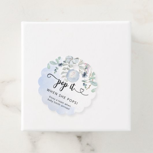 Winter Pop als ze baby shower pop Bedankjes Labels (In situ)
