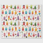 Winter Popsicle Wonderland Cadeaupapier (Vlak)