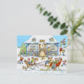 Winter Postoffice Briefkaart (Staand voorkant)