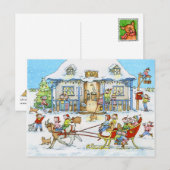 Winter Postoffice Briefkaart (Voorkant / Achterkant)