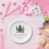 Winter Prettig Kerstfeest Papieren Bordje (Feest)