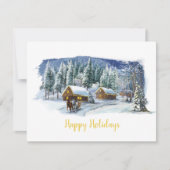 Winter Prettig Kerstfeest Zakelijke Kerstkaart (Voorkant)