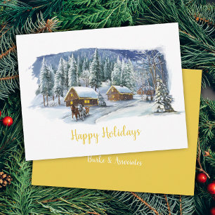 Winter Prettig Kerstfeest Zakelijke Kerstkaart