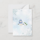 Winter Prettig Kerstmis Waterverf Baby Shower Notitiekaartje (Achterkant)