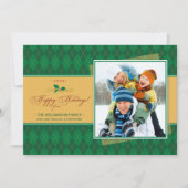 Winter Prettige feestdagen Flat Card (groen) Feestdagenkaart (Voorkant)