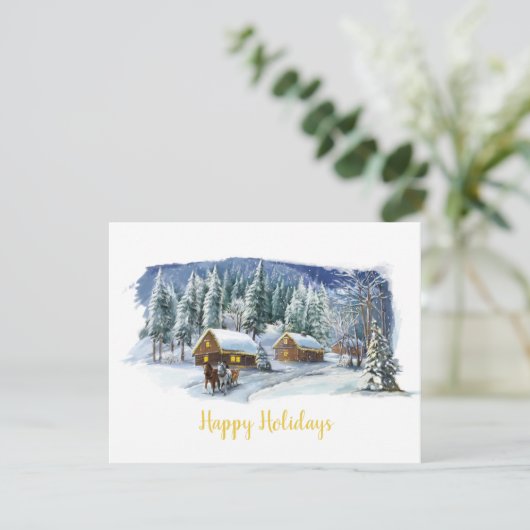 Winter Prettige feestdagen Kerstmis Kaart (Staand voorkant)