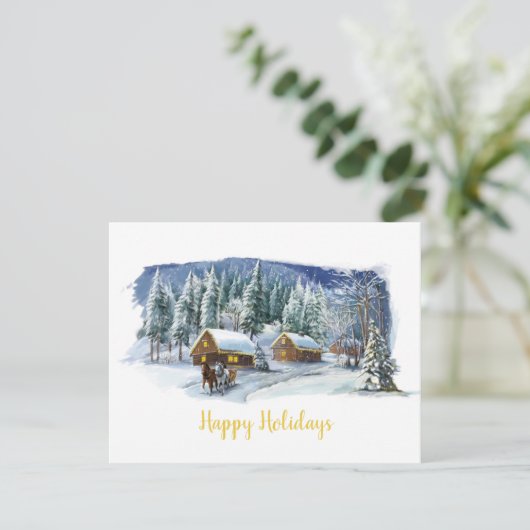 Winter Prettige feestdagen Kerstmis Kaart