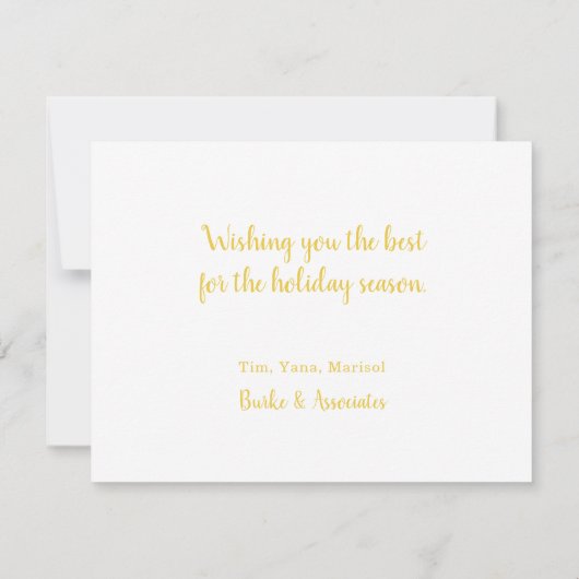 Winter Prettige feestdagen Kerstmis Kaart (Achterkant)