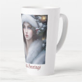 Winter Princess Custom Holiday  Latte Mok (Rechterhoek)