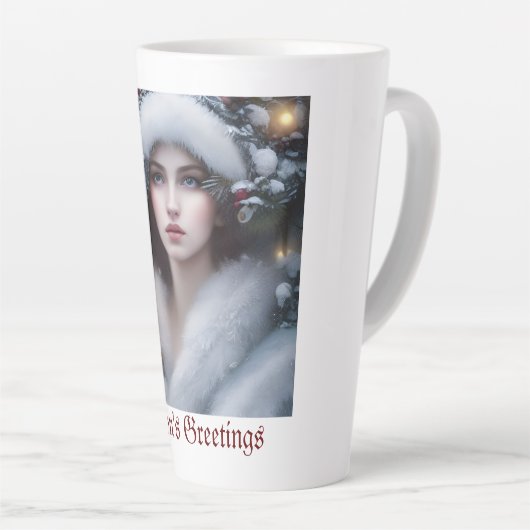 Winter Princess Custom Holiday  Latte Mok (Rechterhoek)