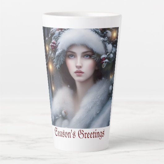 Winter Princess Custom Holiday  Latte Mok (Voorkant)
