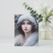 Winter Princess Holiday Briefkaart (Staand voorkant)