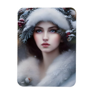 Winter Princess Holiday Magneet