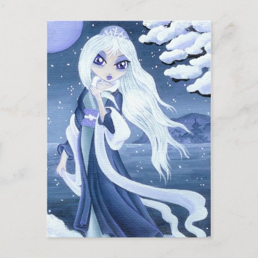 Winter Princess in Snow briefkaart (Voorkant)