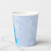 Winter Princess Party | Ice Blue & Gold Castle Papieren Bekers (Links)