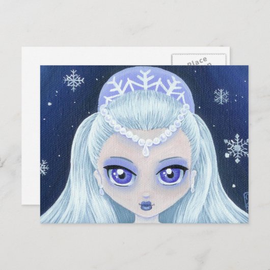 Winter Princess Portrait Briefkaart (Voorkant / Achterkant)
