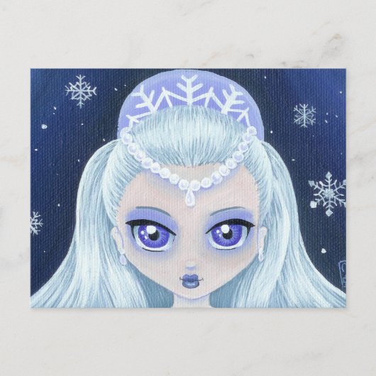 Winter Princess Portrait Briefkaart (Voorkant)