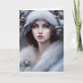 Winter Prinses Holiday Card Kaart (Voorkant)