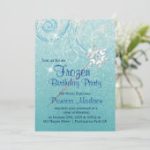 Winter Prinses Verjaardagsuitnodiging Kaart (Staand voorkant)