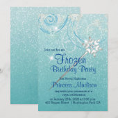 Winter Prinses Verjaardagsuitnodiging Kaart (Voorkant / Achterkant)
