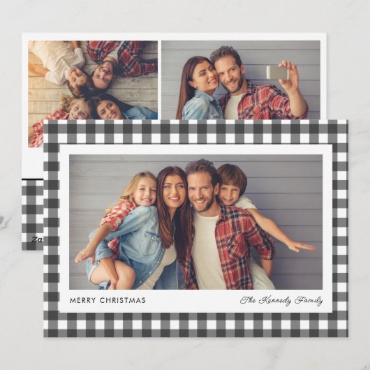 Winter Pset 3 Foto kerstmis Kaart (Voorkant / Achterkant)