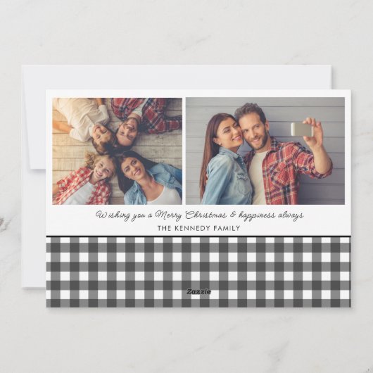 Winter Pset 3 Foto kerstmis Kaart (Achterkant)