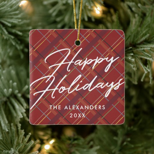 Winter Pset Prettige feestdagen Ornament - Red (Boom)