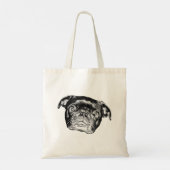Winter Pug Carry Tote Bag (Achterkant)